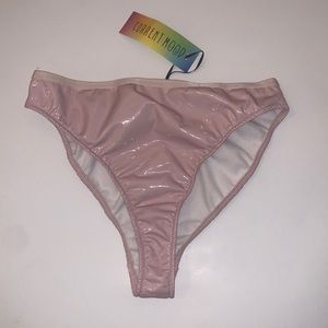 NWT pink vinyl underwear